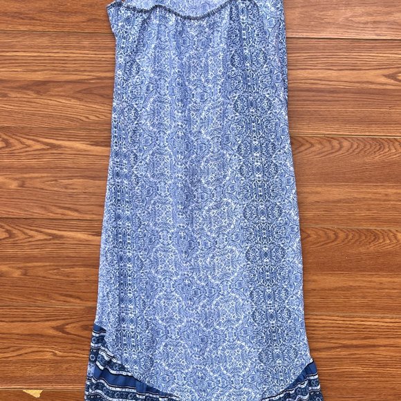 KNOX ROSE MAXI dress floral blue asymetric strappy small S. - Picture 7 of 9